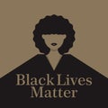 Black lives matter modern logo, banner, design concept, sign, with black text on a flat black background.