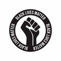 Black lives matter modern logo, banner, design concept, sign, symbol, right hand