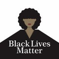 Black lives matter modern logo, banner, design concept, sign, with black text on a flat black background.