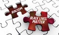 Black Lives Matter Movement Fight Against End Stop Racism Puzzle Solution 3d Illustration