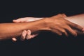 Black lives matter peace support hands holding