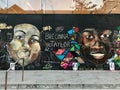 Black Lives Matter portrait mural in downtown Portland, Oregon