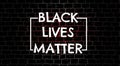 Black Lives Matter poster to stop racism, to support society protest demonstration againg police lawlessness, violence