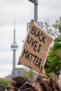 Black Lives Matter Protest in Toronto, Ontario Royalty Free Stock Photo