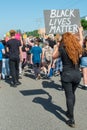 Black Lives Matter Protester on Hall Road