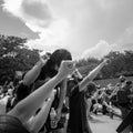 Black Lives Matter Protesters Kneeling Royalty Free Stock Photo