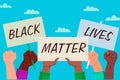 Black lives matter sign banner vector illustration