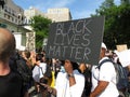 Black Lives Matter Sign in Downtown Washington DC Royalty Free Stock Photo