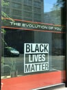 Black Lives Matter sign in Portland shop front summer 2020