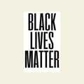 Black Lives Matter sign, in simple design concept.