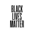 Black Lives Matter sign in simple design concept.