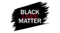 Black lives matter. Social protest, slogan. Vector illustration