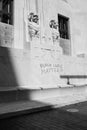 Black Lives Matter Spray Painted on Ohio Supreme Court Building in Downtown Columbus After Protests of the Death of George Floyd