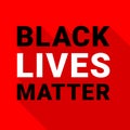 Black lives matter text. Political and social movement slogan. Advocacy and protests against racial discrimination