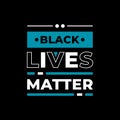 Black lives matter typography