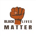 Black lives matter vector illustration. Fist