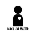 Black lives matter vector illustration symbol, Human Rights of Black People in U.S. America.