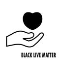 Black lives matter vector illustration symbol, Human Rights of Black People in U.S. America.