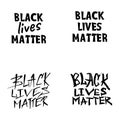 Black lives matter vector quotation poster to support movement of activists against racial discrimination, violence, protest for Royalty Free Stock Photo