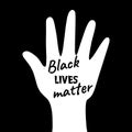 Black lives matter vector quotation poster to support movement of activists against racial discrimination, violence, protest for Royalty Free Stock Photo