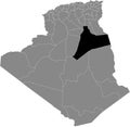 Location map of Ouargla province