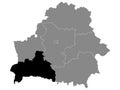 Location Map of Brest Region Brest Oblast