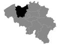 Location Map of East Flanders Province