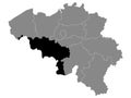 Location Map of Hainaut Province