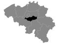 Location Map of Walloon Brabant Province