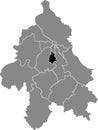 Location map of the Rakovica municipality of Belgrade, Serbia Royalty Free Stock Photo