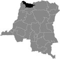 Location map of the Nord-Ubangi province of DR Congo