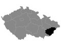 Location Map of Zlinsky Region