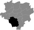 Location map of the Stadtbezirk Hombruch district of Dortmund, Germany