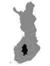 Location Map of Region Keski-Suomi