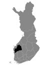 Location Map of Region EtelÃÂ¤-Pohjanmaa