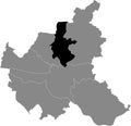 Location map of the Hamburg-Nord borough bezirk