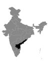 Location Map of Andhra Pradesh State