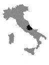 Location Map of Abruzzo Region