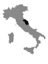 Location Map of Marche Region