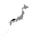 Location Map of Shikoku Region