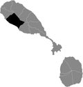 Location map of Saint Thomas Middle Island parish