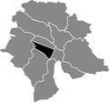 Location map of the Kreis 4 Aussersihl District of Zurich, Switzerland