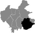 Location map of the Kreis 3 Seen District of Winterthur, Switzerland