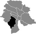 Location map of the Kreis 3 Wiedikon District of Zurich, Switzerland