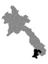 Location Map of Champasak Province