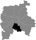Location map of the South SÃÂ¼d district of Leipzig, Germany