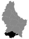 Location Map of Esch-sur-Alzette Canton