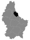 Location Map of Vianden Canton