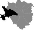 Location map of the Municipio 7 Zone of Milan, Italy Baggio, De Angeli, San Siro
