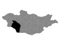 Location Map of Govi-Altai Province Royalty Free Stock Photo